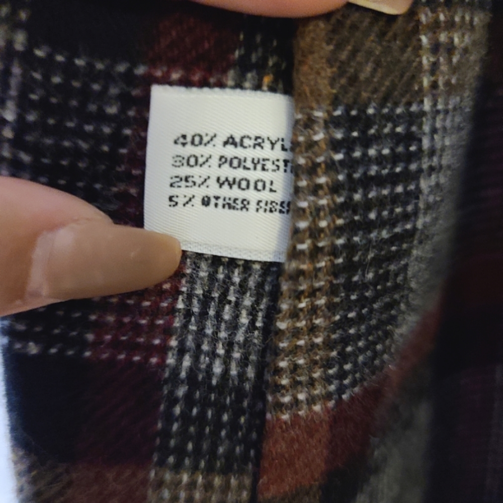 SOLD Vintage London Fog Plaid Lined Belted Trench Coat Size 10P - Picture 11 of 16